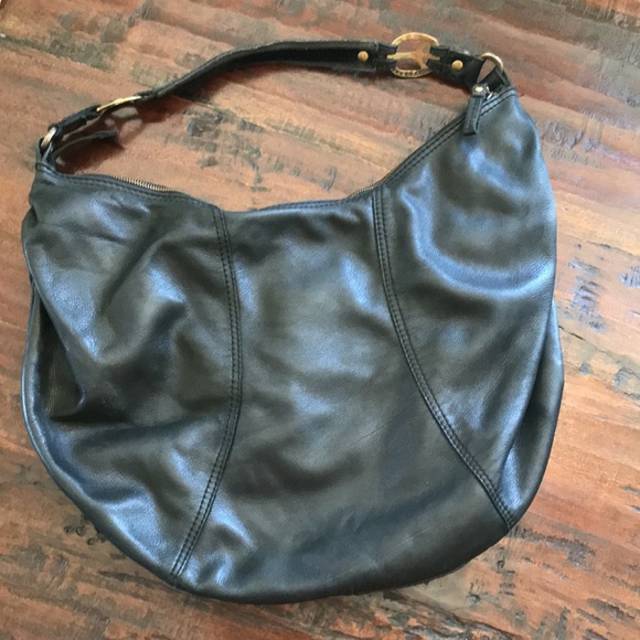 Lucky Brand Leather Large Vintage Boho Y2K Shoulder Bag Purse - Picture 2 of 12